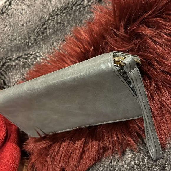 Tahari grey long continental wallet wristlet - Picture 13 of 15